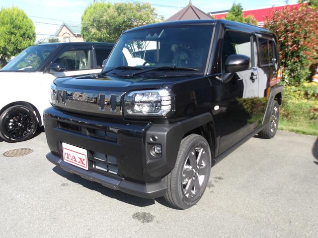 タフト Ｇターボ　ダーククロムベンチャー　届出済未使用車　禁煙　車線逸脱警報装置　衝突回避支援ブレーキ　レーダークルーズ　シートヒータ　ＵＳＢ　電動格納ドアミラー　安全ボディ　ＬＥＤ　ムーンルーフ　Ａストップ　サイドエアバッグ　ターボ車（6枚目）