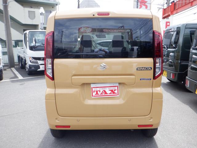 スペーシア ハイブリッドＧ　超目玉車　届出済未使用車　禁煙　アイドリングＳ　キーレススタートシステム　パーキングセンサー　横滑防止　イモビライザー　ＬＥＤライト　電動格納ミラー　Ｗエアバッグ　スマートキー　オートエアコン　フルフラット（10枚目）