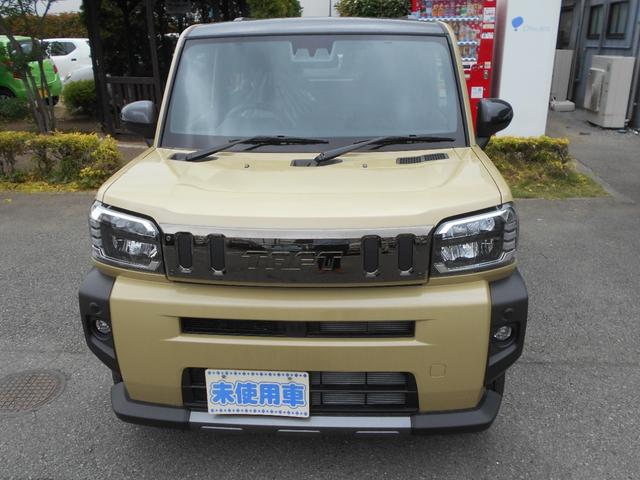 タフト Ｇターボ　ダーククロムベンチャー　届出済未使用車　禁煙　車線逸脱警報装置　衝突回避支援ブレーキ　レーダークルーズ　シートヒータ　電動格納ドアミラー　安全ボディ　ＬＥＤ　ムーンルーフ　Ａストップ　サイドエアバッグ　ターボ車　エアバッグ（4枚目）