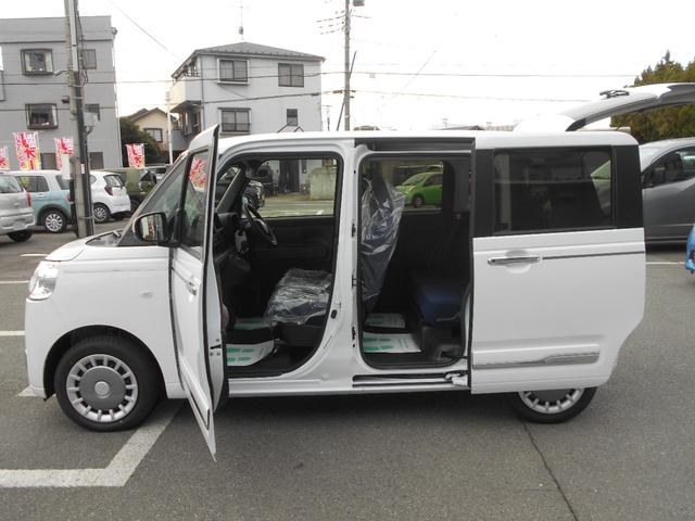 ムーヴキャンバス セオリーG 届出済未使用車 ブルートゥース ISTOP 前後ソナー 衝突軽減ブレーキ フルフラットシート LEDヘッド 横滑り防止機能 シートヒーター Bカメラ オートライト ベンチシート サイドエアバッグ(7枚目)