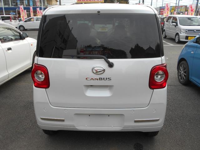 ムーヴキャンバス セオリーG 届出済未使用車 ブルートゥース ISTOP 前後ソナー 衝突軽減ブレーキ フルフラットシート LEDヘッド 横滑り防止機能 シートヒーター Bカメラ オートライト ベンチシート サイドエアバッグ(8枚目)