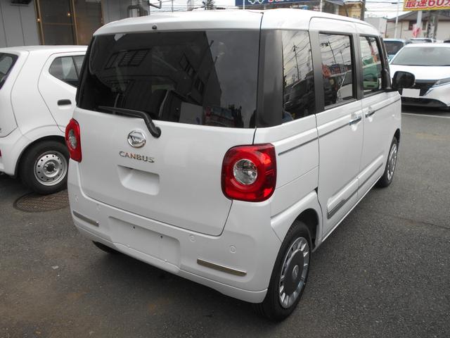 ムーヴキャンバス セオリーG 届出済未使用車 ブルートゥース ISTOP 前後ソナー 衝突軽減ブレーキ フルフラットシート LEDヘッド 横滑り防止機能 シートヒーター Bカメラ オートライト ベンチシート サイドエアバッグ(34枚目)