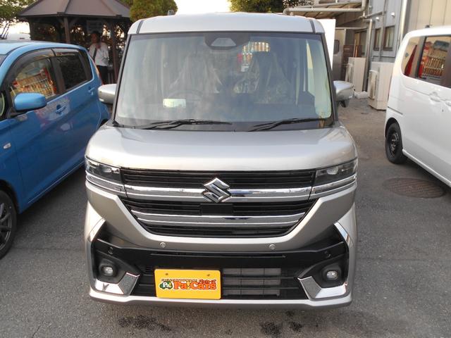 スペーシアカスタム ハイブリッドＸＳターボ　届出済未使用車　オートＬＥＤ　禁煙　ＥＳＣ　クルーズＣ　運転席シートヒーター　フルフラット　パワーウィンドゥ　ＬＥＤヘッドライ　スマートキ　サイドエアバッグ　ベンチシート　ターボ車　リモコンキー　ＰＳ（5枚目）