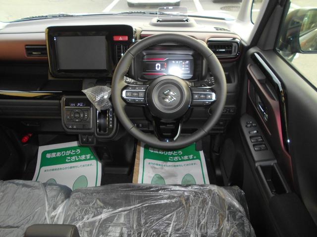 スペーシアカスタム ハイブリッドＸＳターボ　届出済未使用車　オートＬＥＤ　禁煙　ＥＳＣ　クルーズＣ　運転席シートヒーター　フルフラット　パワーウィンドゥ　ＬＥＤヘッドライ　スマートキ　サイドエアバッグ　ベンチシート　ターボ車　リモコンキー　ＰＳ（9枚目）