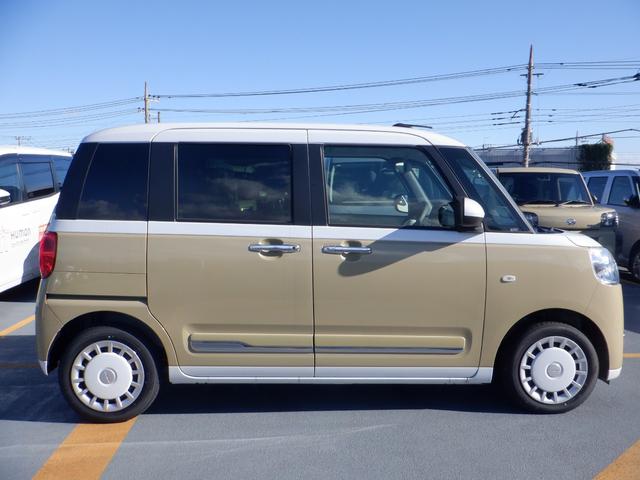 ムーヴキャンバス ストライプスG 届出済未使用車 前後障害物センサー アイドルストップ 禁煙 Bカメラ パワーウインドウ セキュリティアラーム フルフラット スマートキープッシュスタート カーテンエアバック Sヒーター キーフリーキー(8枚目)