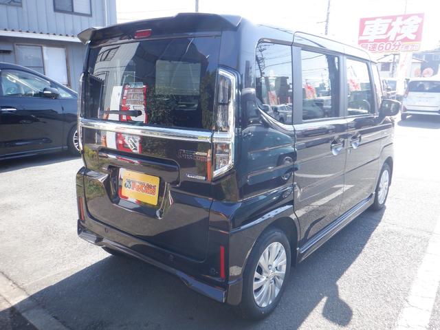 スペーシアカスタム ハイブリッドGS 届出済未使用車 禁煙 フロントベンチシート 前後衝突被害軽減ブレーキ LEDライト 前後ソナー 盗難防止 横滑り防止装置 片側電動両側スライドドア 前席シートヒーター パワステ ABS 電動格納ミラー(5枚目)