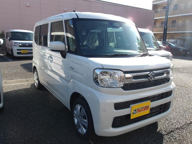 スペーシア ハイブリッドＸ　届出済未使用車　レーダーブレーキサポート　車線逸脱警告　アイドリングＳ　ＬＥＤヘッド　シートヒーター　盗難防止システム　フルフラット　エアコン　スマートキー　ＥＳＣ　ＡＢＳ　ベンチシート　エアバッグ（9枚目）