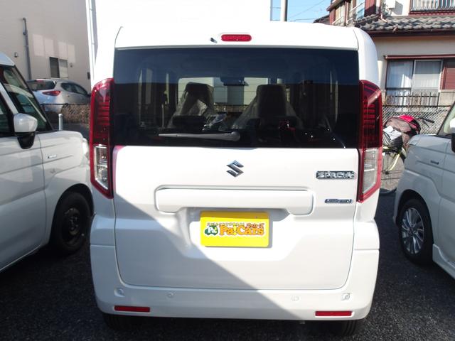 スペーシア ハイブリッドＸ　届出済未使用車　レーダーブレーキサポート　車線逸脱警告　アイドリングＳ　ＬＥＤヘッド　シートヒーター　盗難防止システム　フルフラット　エアコン　スマートキー　ＥＳＣ　ＡＢＳ　ベンチシート　エアバッグ（10枚目）