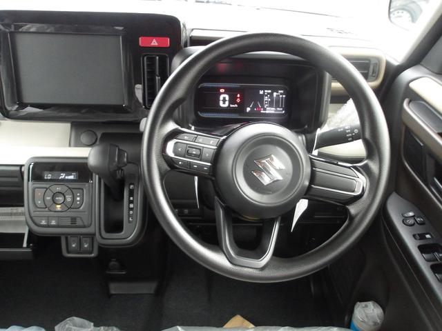 スペーシア ハイブリッドＸ　届出済未使用車　レーダーブレーキサポート　車線逸脱警告　アイドリングＳ　ＬＥＤヘッド　シートヒーター　盗難防止システム　フルフラット　エアコン　スマートキー　ＥＳＣ　ＡＢＳ　ベンチシート　エアバッグ（12枚目）