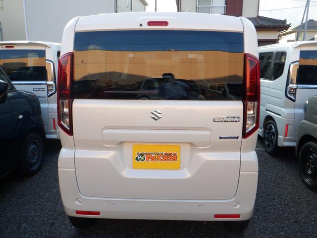 スペーシア ハイブリッドＧ　届出済未使用車　禁煙　アイドリングＳ　キーレススタートシステム　パーキングセンサー　横滑防止　イモビライザー　ＬＥＤライト　電動格納ミラー　Ｗエアバッグ　スマートキー　オートエアコン　フルフラット（7枚目）