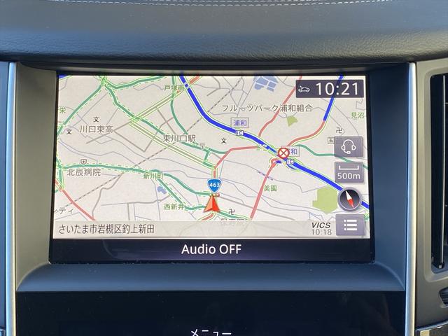 スカイライン ３５０ＧＴ　ハイブリッド　タイプＳＰ　後期・フルセグナビ・全周囲カメラ・ＢＴオーディオ・１９ＡＷ・黒革シート・シートヒーター・ＬＥＤライト・フォグ・レーダークルーズ・コーナーセンサー・ＥＴＣ・全方位運転支援システム・ＢＳＭ・ＨＵＤ（7枚目）