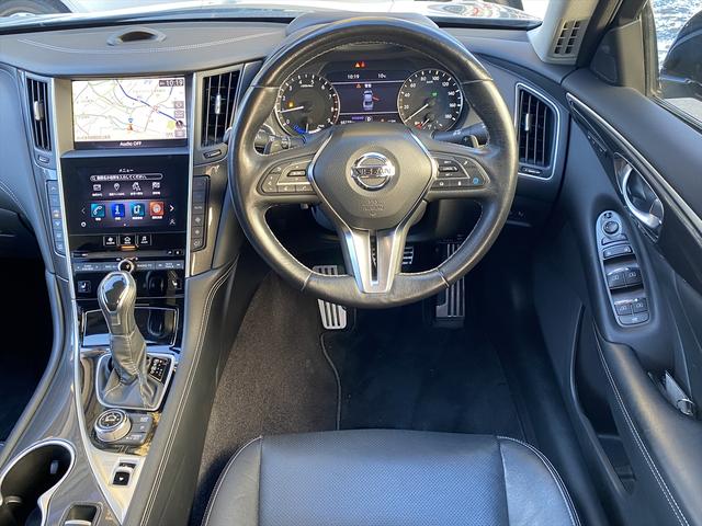 スカイライン ３５０ＧＴ　ハイブリッド　タイプＳＰ　後期・フルセグナビ・全周囲カメラ・ＢＴオーディオ・１９ＡＷ・黒革シート・シートヒーター・ＬＥＤライト・フォグ・レーダークルーズ・コーナーセンサー・ＥＴＣ・全方位運転支援システム・ＢＳＭ・ＨＵＤ（11枚目）