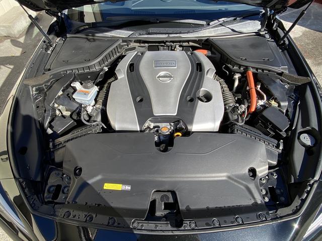 スカイライン ３５０ＧＴ　ハイブリッド　タイプＳＰ　後期・フルセグナビ・全周囲カメラ・ＢＴオーディオ・１９ＡＷ・黒革シート・シートヒーター・ＬＥＤライト・フォグ・レーダークルーズ・コーナーセンサー・ＥＴＣ・全方位運転支援システム・ＢＳＭ・ＨＵＤ（19枚目）