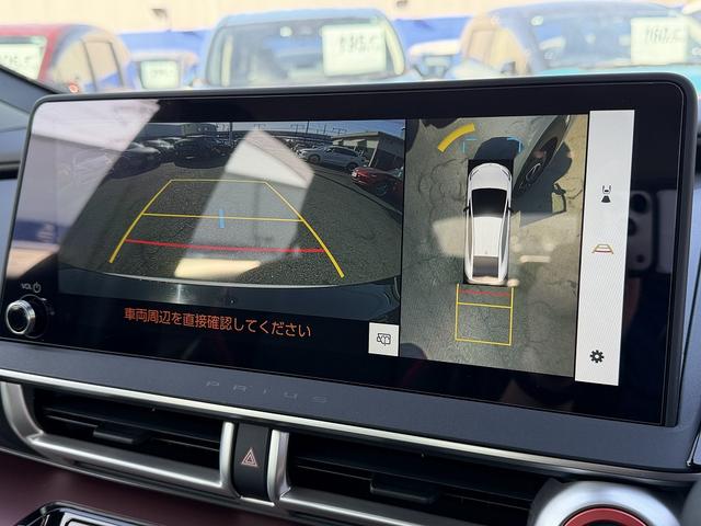プリウス Z セーフティセンス・12.3型フルセグナビ・全周囲カメラ・BTオーディオ・Carplay・ETC2.0・ステアヒーター・Cソナー・BSM・RCTA・パーキングアシスト・AC100V電源・純正19AW(32枚目)