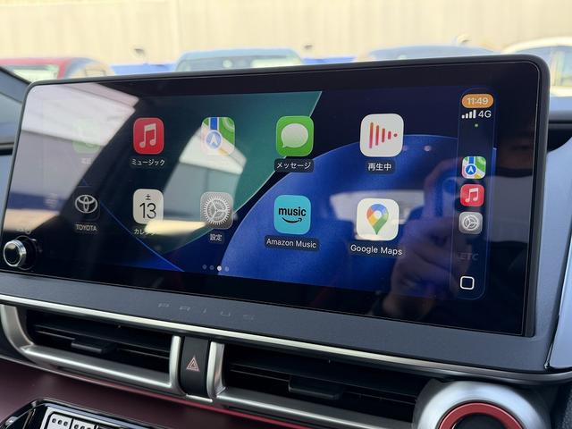プリウス Z セーフティセンス・12.3型フルセグナビ・全周囲カメラ・BTオーディオ・Carplay・ETC2.0・ステアヒーター・Cソナー・BSM・RCTA・パーキングアシスト・AC100V電源・純正19AW(33枚目)
