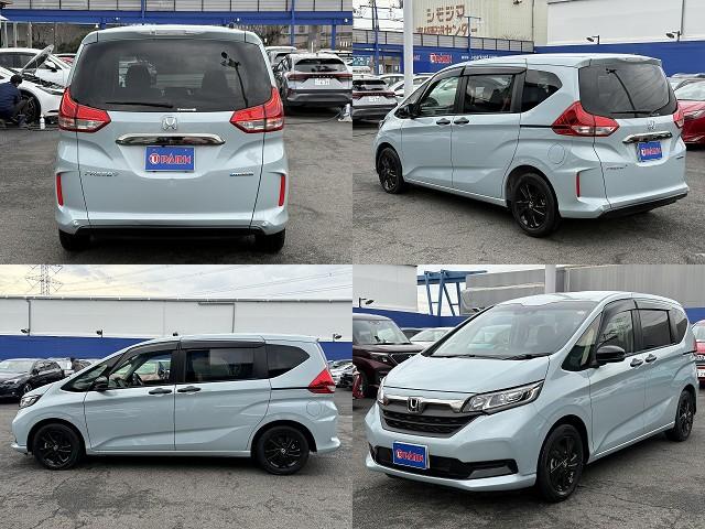 フリード＋ハイブリッド ハイブリッドＧブラックスタイル　後期・両Ｐスライド・フルセグ９ｉｎナビ・Ｂカメラ・ＢＴオーディオ・ＬＥＤライト・ＡＣＣ・ＬＫＡ・シートヒーター・ＵＳＢ・スマキー・プライバシーガラス・ドアバイザー・オートライト・本革ステア（4枚目）