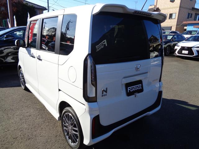 Ｎ－ＢＯＸカスタム ターボ　純正８型ナビ　フルセグテレビ　Ｂｌｕｅｔｏｏｔｈ　バックモニター　ハーフレザーシート　シートヒーター　両側パワースライドドア　ＬＥＤヘッドライト　アルミホイール　法人ワンオーナー　新車保証書付き（6枚目）