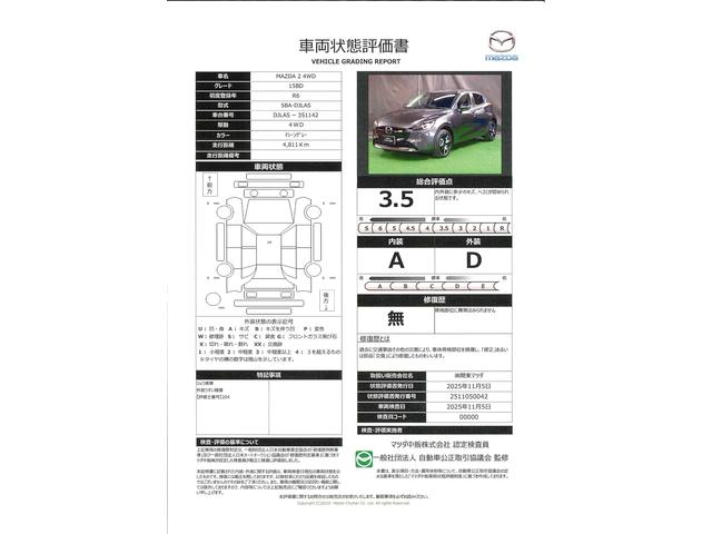 車両状態評価書