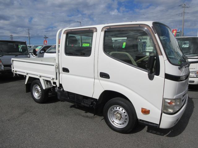 ダイナトラック Wキャブロングシングルジャストロ Wキャブ 三方開き シングルタイヤ F5速 D席エアバック 集中ドア 後席パワーウインドウ スチールデッキ 1000Kg積載(6枚目)