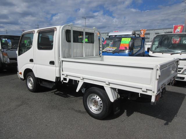 ダイナトラック Wキャブロングシングルジャストロ Wキャブ 三方開き シングルタイヤ F5速 D席エアバック 集中ドア 後席パワーウインドウ スチールデッキ 1000Kg積載(9枚目)