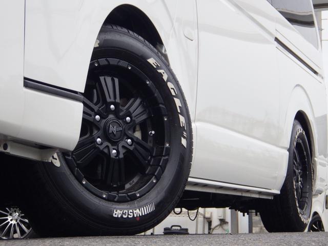 ハイエースバン スーパーGL ダークプライムII ALPINEBIGXナビ USB/HDMI接続 前後ドラレコ 専用ハーフレザーシート ベッドキット ブロックローダウン ヒッチメンバー 衝突軽減 特別仕様車 OBD診断済み グー鑑定書付(17枚目)