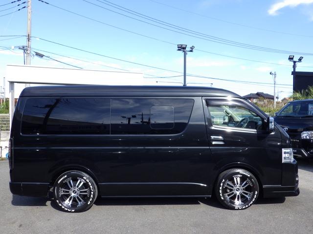 ハイエースワゴン ＧＬ　Ｂｌｕｅｔｏｏｔｈ対応ナビ　後席モニター　ＦＬＥＸオリジナルアレンジＡＳ　フロントエアロ　ブロックローダウン　社外１７インチＡＷ　衝突軽減　ワンオーナー　１０人乗り　ＯＢＤ診断済み　グー鑑定書付き（12枚目）