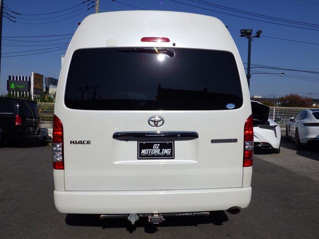 ハイエースワゴン グランドキャビン 4WD ALPINEBIGXナビ/後席モニター SOREXヒッチメンバー オーバーフェンダー 玄武ブロックローダウン DELF15インチAW 寒冷地仕様 10人乗り OBD診断済みグー鑑定書付き(10枚目)