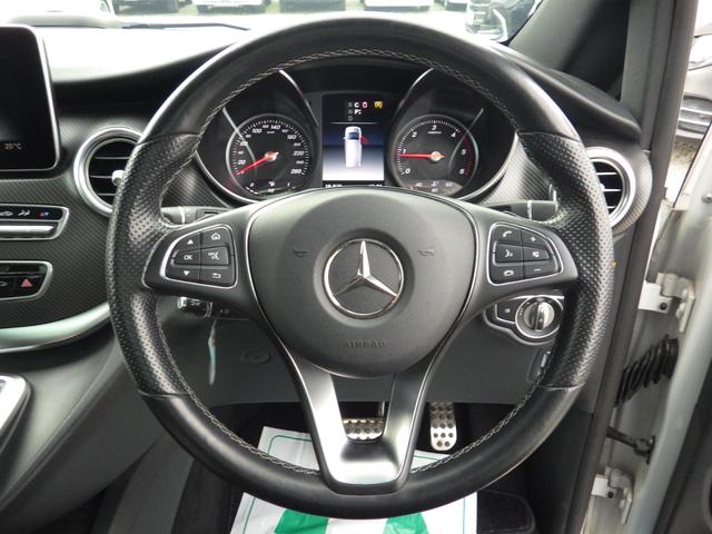 Vクラス V220d スポーツ ロング Bluetooth対応ナビ ブルメスターサウンド 前後ドラレコ 全周囲カメラ ブラインドスポットモニター パノラミックスライディングルーフ 本革シート 純正19インチAW 禁煙車 正規輸入車 鑑定書付(16枚目)