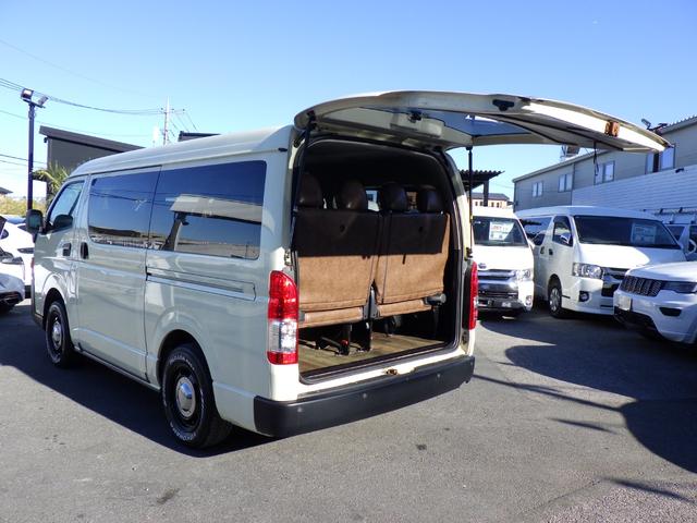 ハイエースワゴン GL 4WD Bluetooth対応ナビ 後席モニター FLEXFDシリーズベッドキット/丸目キット 社外16インチAW 衝突軽減 ワンオーナー 禁煙車 10人乗り OBD診断済み グー鑑定書付き(15枚目)