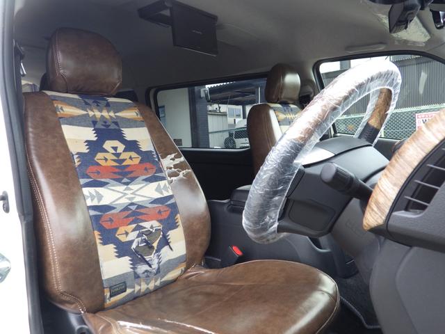 ハイエースワゴン GL 4WD Bluetooth対応ナビ 後席モニター FLEXFDシリーズベッドキット/丸目キット 社外16インチAW 衝突軽減 ワンオーナー 禁煙車 10人乗り OBD診断済み グー鑑定書付き(18枚目)