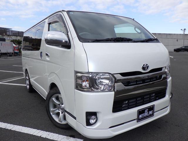 ハイエースバン スーパーＧＬ　ダークプライムＩＩ　４ＷＤ　ＵＩビークル足回り公認改　玄武ローダウン　強化ドライブシャフト　ＥＳＳＥＸエアロ　ＡＬＰＩＮＥナビ・Ｂｌｕｅｔｏｏｔｈ　両側パワスラ　ワンオーナー　禁煙車　ＯＢＤ診断済み　グー鑑定書付き（29枚目）