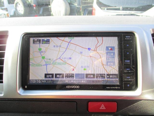 ロングスーパーGL 4型 Bluetooth対応・KENWOODナビ フルセグTV 黒革調シートカバー 両側スライドドア バックカメラ ETC LEDライト フロントエアロ リアスポイラー 社外17AW グー鑑定書付き(15枚目)