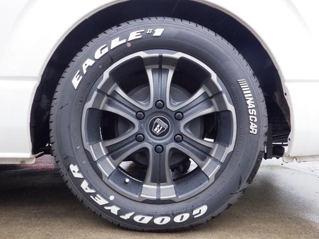 ハイエースバン ロングスーパーＧＬ　Ｂｌｕｅｔｏｏｔｈ対応ナビ　フリップダウンモニター　前後ドラレコ　ＥＴＣ　ｎｅｒｕ海ベッドキット　フロントエアロ　ブロックローダウン　ＢＡＲＢＥＲＯ１７インチＡＷ　ＯＢＤ診断済み　グー鑑定書付き（16枚目）