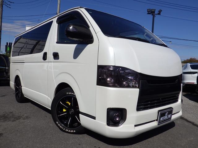 ハイエースバン スーパーGL ダークプライム Bluetooth対応ALPINEナビ/フリップダウンモニター ベッドキット バッドフェイス 玄武ローダウン エムテクノ減衰力調整式ショック MTS17インチアルミ OBD診断済み グー鑑定書付き(11枚目)