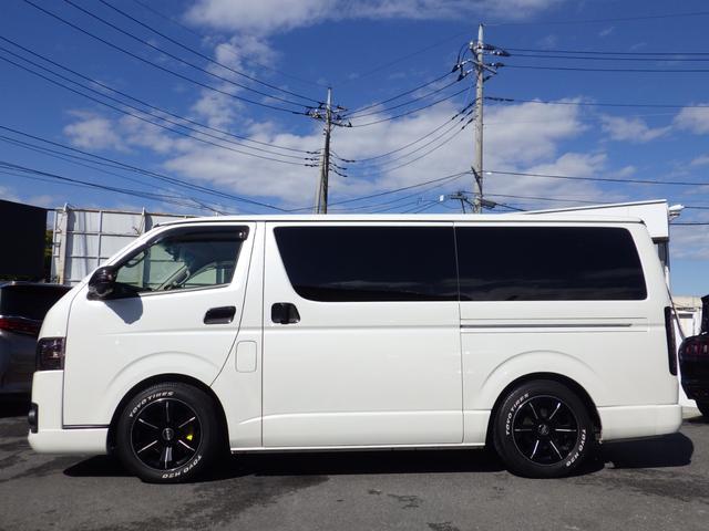 ハイエースバン スーパーGL ダークプライム Bluetooth対応ALPINEナビ/フリップダウンモニター ベッドキット バッドフェイス 玄武ローダウン エムテクノ減衰力調整式ショック MTS17インチアルミ OBD診断済み グー鑑定書付き(13枚目)