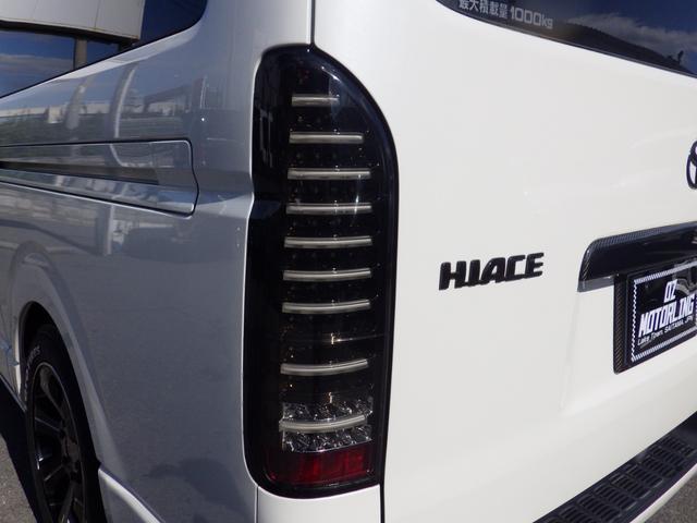 ハイエースバン スーパーGL ダークプライム Bluetooth対応ALPINEナビ/フリップダウンモニター ベッドキット バッドフェイス 玄武ローダウン エムテクノ減衰力調整式ショック MTS17インチアルミ OBD診断済み グー鑑定書付き(30枚目)