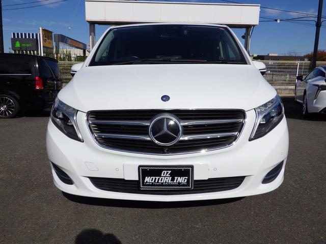 Vクラス V220d アバンギャルド ロング Bluetooth対応ナビ ALPINEフリップダウンモニター ドラレコ 全周囲カメラ ブラックレザーシート パドルシフト ブラインドスポットアシスト 純正18インチアルミ グー鑑定書付き(9枚目)