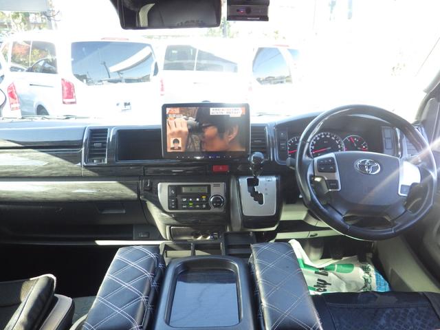 ハイエースワゴン ＧＬ　アルパインビックＸナビ　フィリップダウンモニター　Ｂｌｕｅｔｏｏｔｈ／ＵＳＢ／ＨＤＭＩ接続　前後ドラレコ　セーフティセンス　黒革調シート　ベットキット　ＯＢＤ診断済み　１０人乗り　グー鑑定書付き（16枚目）