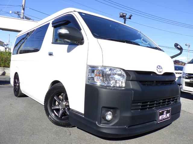 ハイエースワゴン ＧＬ　Ｂｌｕｅｔｏｏｔｈ対応ナビ　プッシュスターター　ＢＬＵＭＥセカンドシート　フロントエアロ　３．５インチ玄武ブロックローダウン　社外１５インチＡＷ　１０人乗り　ＯＢＤ診断済み　グー鑑定書付き（11枚目）