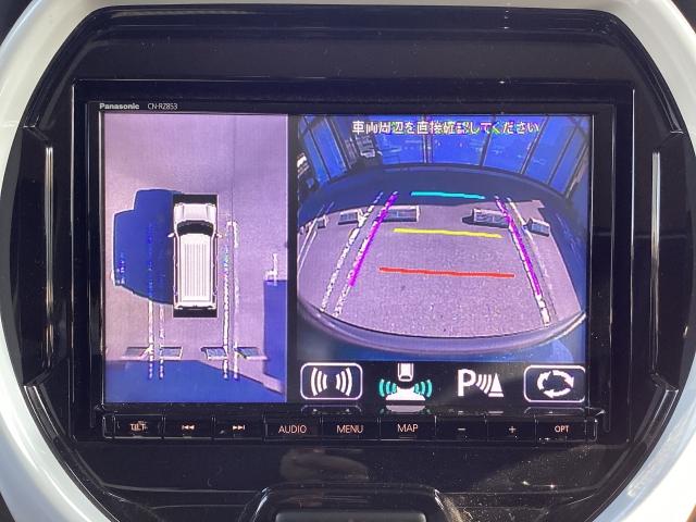 狭い場所での駐車やすれ違いなどでより的確な運転操作に役立つ全方位モニターが装備されています。