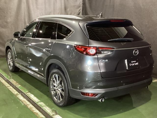 CX-8 2.2 XD Lパッケージ ディーゼルターボ 7人乗り 360°モニター ETC 電動リアゲート Bluetooth BOSE シートヒーター オートリアゲート 定期点検記録簿 レーンキープ 本革シート Bluetooth接続 クリアランスソナー(38枚目)