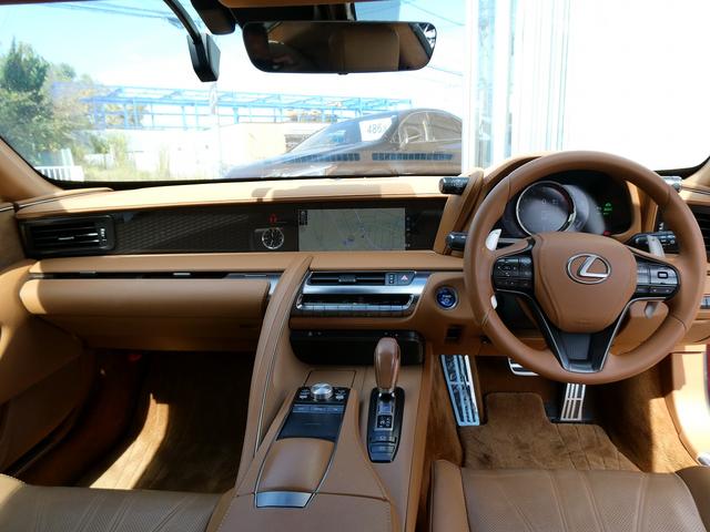 ＬＣ ＬＣ５００ｈ　Ｌパッケージ　茶革エアシート・ガラスルーフ・３眼ＬＥＤヘッド・セーフティＳ・純正ナビ・フルセグ・ＯＰ２１ＡＷ・Ｂカメラ・ＨＵＤ・ＢＳＭ・ＬＫＡ・パドルシフト・オートＨＩビーム・本革ステア・ＥＴＣ２．０・ドラレコ（10枚目）