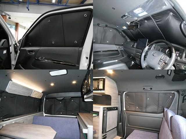 ハイエースバン スーパーGL ダークプライムII インディアンキャンパー製アパッチ・サブバッテリー×2・2段ベッド・1500Wインバーター・電子レンジ・走行充電・40L冷蔵庫・シンク・10L給排水タンク・テーブル・アルパインナビフリップダウンモニター(18枚目)