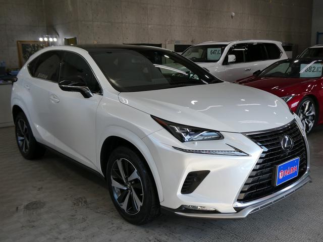 ＮＸ ＮＸ３００　スパイス＆シック　後期・黒革Ｌ－ＴＥＸエアシート・パノラマルーフ・パノラミックビュー・３眼ＬＥＤ・純正ナビ・フルセグ・後席モニター・同色フェンダー・専用内装色・パワーバックドア・ＢＳＭ・セーフティＳ・オートＨＩビーム（3枚目）