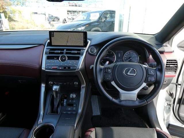 ＮＸ ＮＸ３００　スパイス＆シック　後期・黒革Ｌ－ＴＥＸエアシート・パノラマルーフ・パノラミックビュー・３眼ＬＥＤ・純正ナビ・フルセグ・後席モニター・同色フェンダー・専用内装色・パワーバックドア・ＢＳＭ・セーフティＳ・オートＨＩビーム（10枚目）