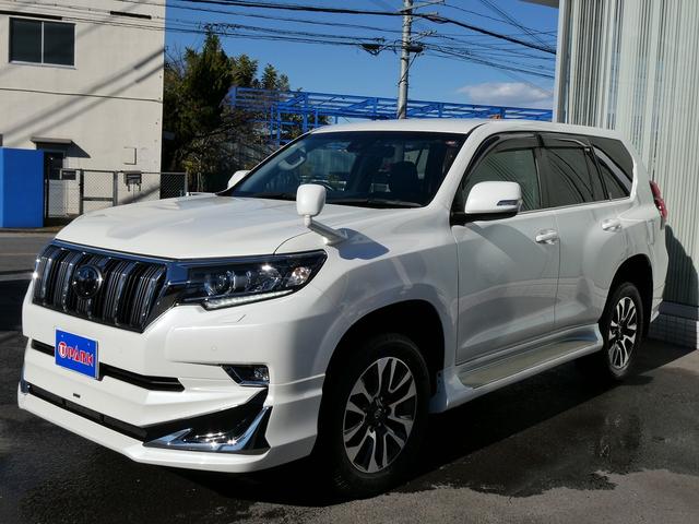 ランドクルーザープラド ＴＸ　Ｌパッケージ　１オーナー・トヨタセーフティセンス・モデリスタエアロ・黒革エアシート・純正９インチナビ・フルセグ・Ｂカメラ・ＯＰ１９ＡＷ・ＬＥＤヘッド・サイドステップ・５人乗り・ＬＫＡ・ＢＴオーディオ・パワーシート（5枚目）