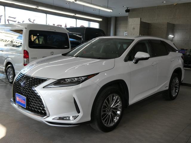 ＲＸ ＲＸ４５０ｈＬ　後期・１オーナー・茶革エアシート・パノラミックビュー・３眼ＬＥＤ・リアエンターシステム・タッチパネルナビ・フルセグ・ＨＵＤ・セーフティＳ・ＢＳＭ・オートＨＩビーム・リアシートヒーター・パワーバックドア（5枚目）