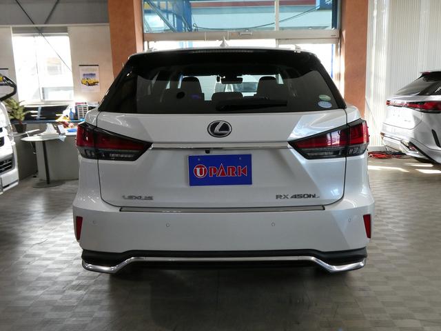 ＲＸ ＲＸ４５０ｈＬ　後期・１オーナー・茶革エアシート・パノラミックビュー・３眼ＬＥＤ・リアエンターシステム・タッチパネルナビ・フルセグ・ＨＵＤ・セーフティＳ・ＢＳＭ・オートＨＩビーム・リアシートヒーター・パワーバックドア（7枚目）