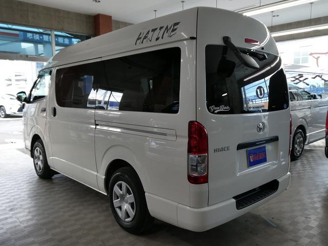 ハイエースバン ロングDX グリーンハンズ製 HAJIME リチウムバッテリー・電圧計・2000Wインバーター・外部電源・12Vクーラー・FFヒーター・走行時リアクーラー&ヒーター・シンク・40L冷蔵庫・9インチナビ・Bカメラ(6枚目)