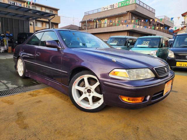 マークII ツアラーV 公認5MT ブリッツニュルスペックマフラー 車高調 社外18AWWエアバック サイドエアバック ABS HID 社外エアロ(2枚目)